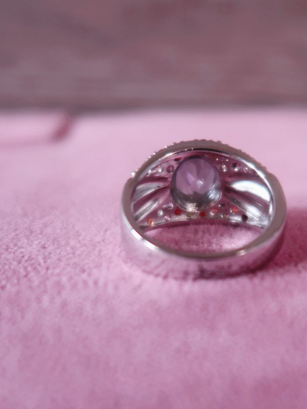 Stare at my Gemstone Rainbow Mystic Topaz Silver Sterling Stamped 925 Ring - Picture 8 of 14